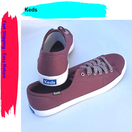 Keds WF60470 Women's Kickstart Solid Sport Burgundy Size 6.5 - 第 4/10 張圖片