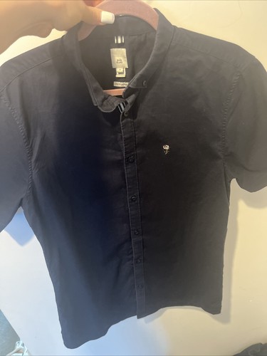 River Island Men’s Stretch Oxford’s Shirt Size Medium - Picture 3 of 9