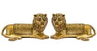 Brass Lion Sitting Pair Height 2.4 inch Each, Width 4 inch each, Weight 1023 gm
