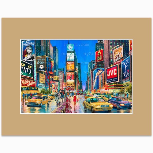Times Square New York Print from Watercolor Original Painting Artwork - Picture 5 of 11