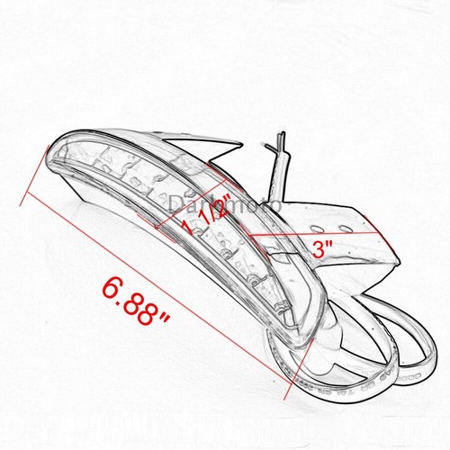 Smoke Chopped Fender Edge LED Tail Light For Harley Sportster XL883 XL1200 48 - Bild 2 von 11