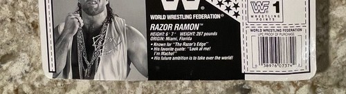WWE WWF Hasbro Razor Ramon Wrestling Figur Scott Hall Blue Card Red Trunks - Bild 16 von 19