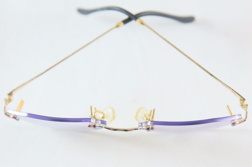 GREAT VINTAGE COLUMBUS RIMLESS EYEGLASSES NOS NEW! MADE IN ITALY - Picture 3 of 9