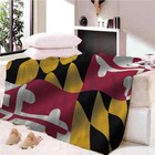 Yellow Black White Collocation 3D Warm Plush Fleece Blanket Picnic Sofa Couch