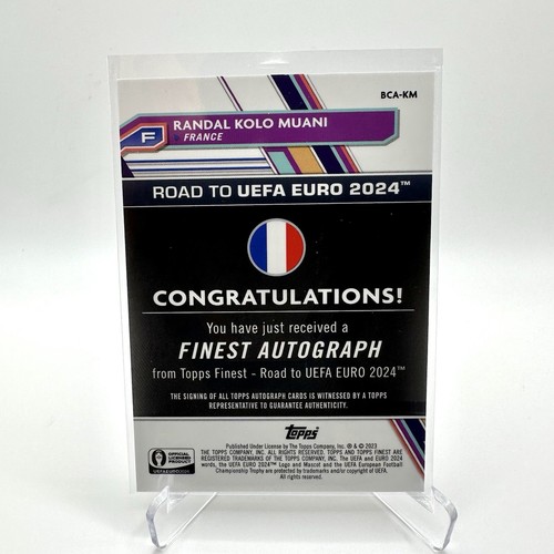 2023 Topps Finest Road to EUFA Euro Randal Kolo Muani Finest Autograph France - Bild 2 von 2