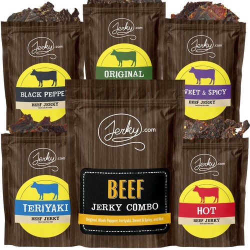 Beef Jerky Combo - Featuring Flavors Hot, Teriyaki, Original, Sweet & Spicy, ... - 第 1/9 張圖片