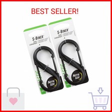 Nite Ize S-Biner Plastic Dual Carabiner 4 - Black 2-Pack 