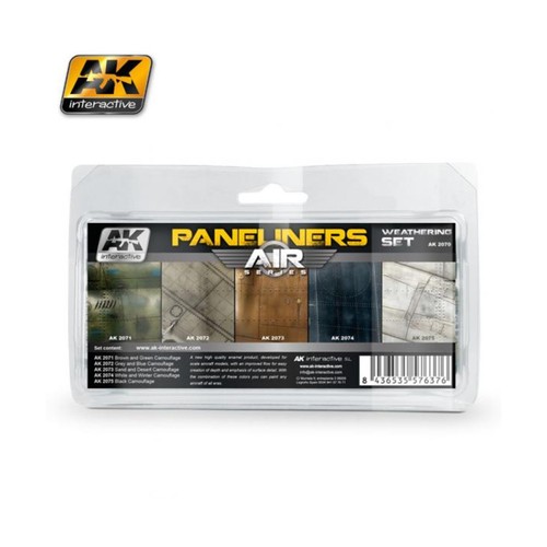 AK Paint Set Paneliners Weathering Colors Set New