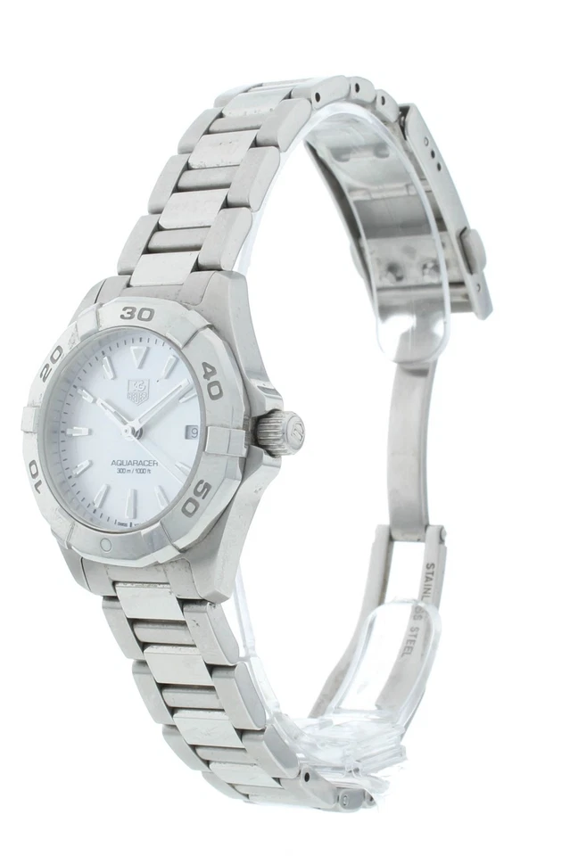 Reloj para dama Tag Heuer Aquaracer de cuarzo de 27 mm de acero y oro WAY1412.BA0920 Foto 3 de 4