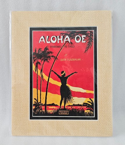 Poster hawaiano Aloha Oe della regina Lili'uokalani Hawaiiana di LeMorgan - Stampa artistica - Foto 1 di 7