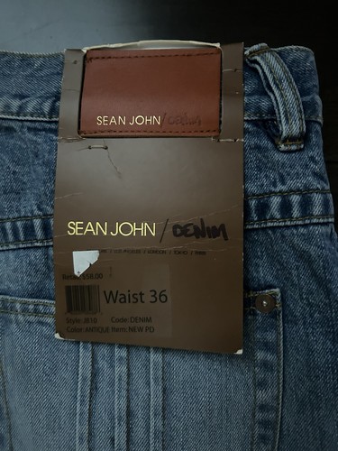 NWT Sean John Vintage Jeans Mens 36x30 Blue Baggy Skater Y2k Wide Leg - Picture 6 of 10