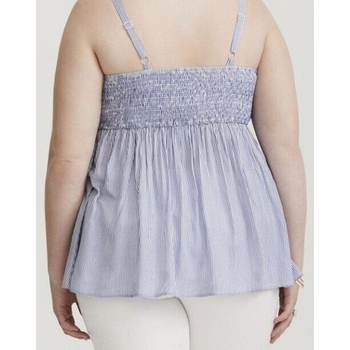 Torrid Sz 4X Striped Babydoll Cami Tank Nautical Beach Spring Break Vacation - Picture 6 of 10