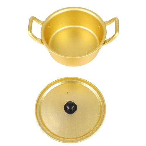 Korean Ramen Noodle Pot Yellow Aluminum Stockpot Instant Cooking 16cm Size - Picture 5 of 12