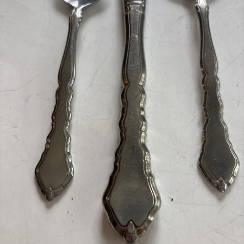 Oneida Community Stainless Valerie 2 Teelöffel & 1 Tafelmesser - Bild 2 von 5