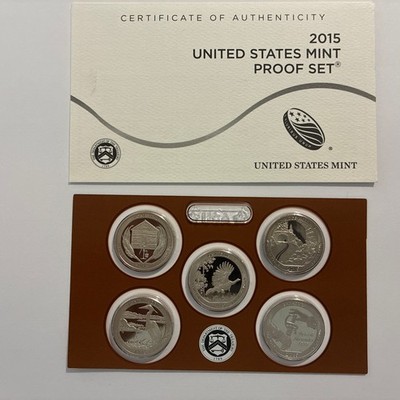 2015-S PROOF AMERICA THE BEAUTIFUL QUARTERS - COINS + COA ONLY