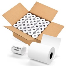 50 Rolls 3 1/8" x 230' Thermal Receipt Paper   Ink-Free, BPA/BPS Free, Compat...