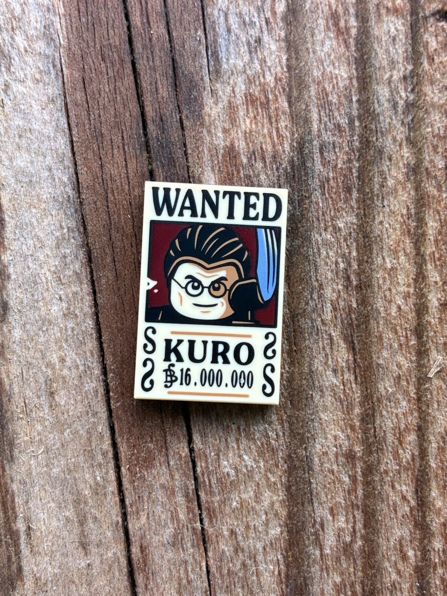 Lego One Piece Wanted Poster Printed Tile Kuro From 75639 Pirate