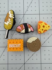 Lot of 5 Jibbitz Shoe Charms for Crocs   Food Theme