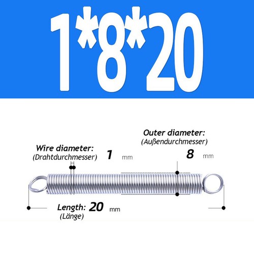 1.0mm Stainless Steel Spring Expansion Extension Tension Springs 20mm-300mm - Picture 59 of 142