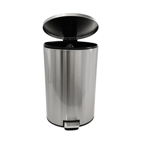 Edelstahl Oval Mülleimer Stufen Design Soft Close Leiser Betrieb Abfalleimer - Bild 2 von 11