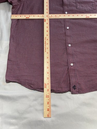 Cody James Core Button Down Long Sleeve Shirt Mens XL Burgundy Checker Western - Picture 9 of 10