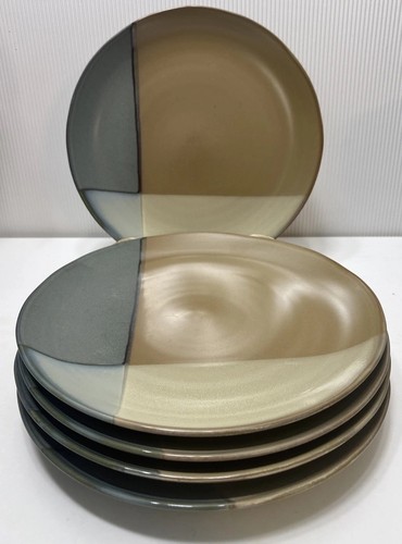 Juego de 5 platos de cena de gres resistentes pesados Sango Gold Dust Green de 10,75 pulgadas - Imagen 2 de 7
