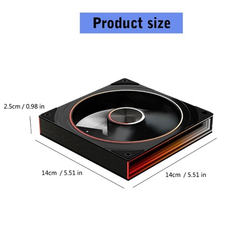 140mm PC Case Fan Support 5V3Pin ARGB and PWM 4Pin Case Cooling Radiator - Afbeelding 8 van 12