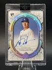 YOSHINOBU YAMAMOTO 2024 TOPPS TRANSCENDENT PLATINUM ROOKIE RC AUTO 1/1 SSP