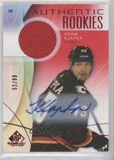 2024 SP Game Used Authentic Rookies Red Jersey 52/99 Adam Klapka #204 Auto 1c3s