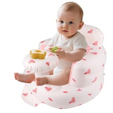 Inflatable Baby Chair with Tray, Portable Baby Floor Seat for Sitting Up, Bui...