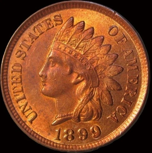 1899 Indian Head Cent - Uncirculated Beautiful Red Gem - FREE SHIPPING