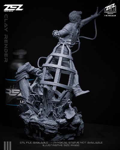 Nathan Drake Uncharted 3D Printed figure, Unpainted Treasure Hunter Model Kit - Picture 4 of 8