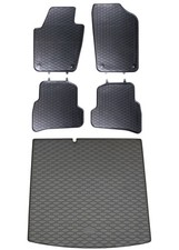 Fußmatten Kofferraumwanne für Skoda Fabia 3 Kombi 2014- im Set Gummi Matten