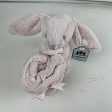 Jellycat Bashful Blush Bunny Soother Pink Baby Jelly Cat Lovey Security Blankie