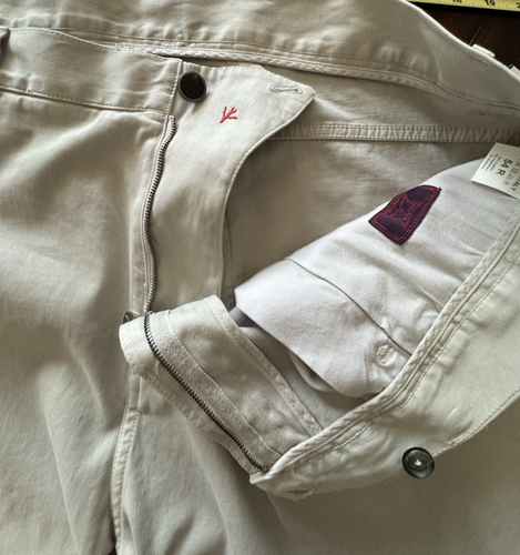 NWT Isaia Napoli Men's 5 pocket Slim Fit Comfort Khaki Chinos, Size 54 EU $795 - Picture 7 of 14