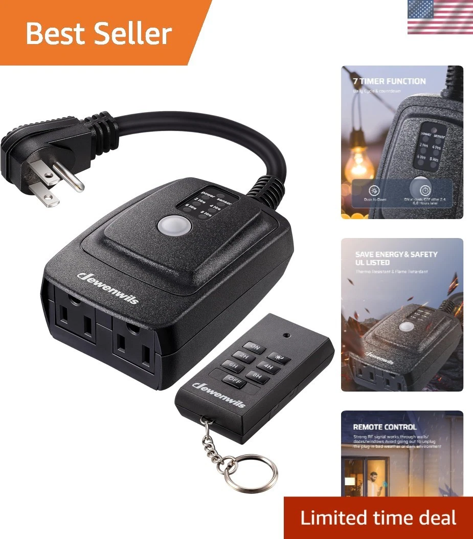 Waterproof Light Sensor Timer with Remote Control