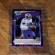 2020 Donruss Optic Justin Jefferson Rated Rookie Purple Shock Prizm