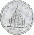 1976 Canada 50% Silver Canadian Silver Dollar - Parliamentary Library *2917