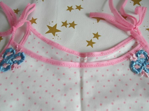 DDR Graziella Baby Flatterhend Nachthemd Gr.116 weiß/rosa neu - Bild 3 von 5