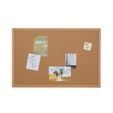 Staples Cork Bulletin Board, 3 x 2 Feet, Oak Frame, Vertical or Horizontal Mo...