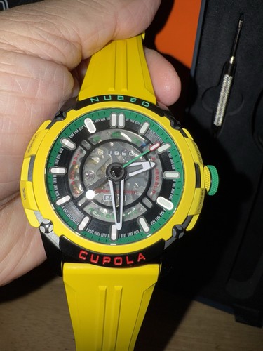 CUPOLA NUBEO L.E. KIT OROLOGIO GIALLO AUTOMATICO, ESAURITO!! DIFFICILE DA TROVARE - Foto 6 di 15