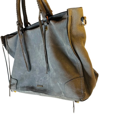 Borsa a tracolla Rebecca Minkoff grigia in pelle Regan borsa a tracolla farfalla - Foto 4 di 9