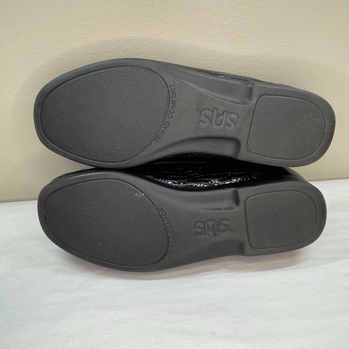 SAS Simplify Damen-Loafer Größe 8 1/2 WW Kroko schwarz Lack Tripad Schuh flach bequem - Bild 13 von 14