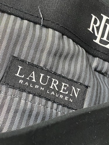 Lauren Ralph Lauren Dress Pants Mens 44x30 Mid-Rise Black Cotton Blend Slacks - Picture 9 of 11