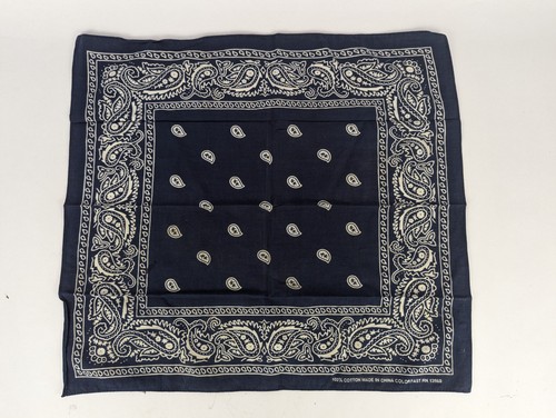 Vintage Set blau & rot Bandana Paar farbecht alle Baumwolle farbecht 20" Lot 4 - Bild 4 von 4