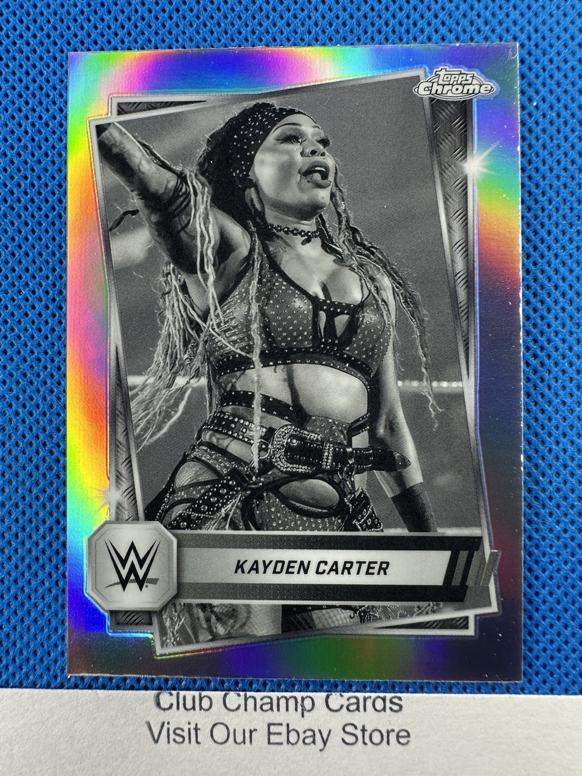 2025 #186 Kayden Carter Topps Chrome WWE Sepia Refractor