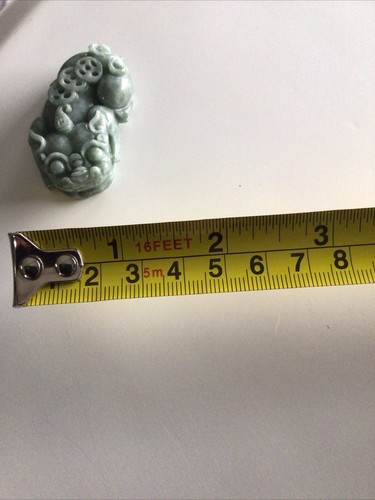 CHINESE GREEN PAIR OF JADEITE CARVED DRAGON DOGS NETSUKES - 第 13/14 張圖片