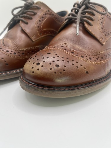 Próximos Zapatos Formales Perforados de Cuero Niño Cuero Tostado Talla 1 (G) Anchos - Imagen 2 de 7