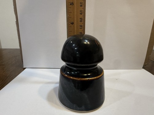 Aislador vintage de cerámica marrón - Imagen 7 de 7