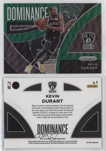 2021-22 Panini Prizm Dominance Green Wave Prizm Kevin Durant #4